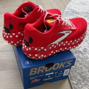 Brooks Running x Disney Ghost Max 2 Minnie Mouse Red and White Sneakers